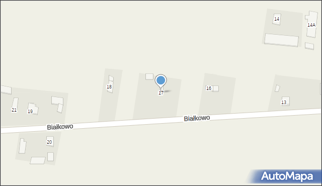 Białkowo, Białkowo, 17, mapa Białkowo