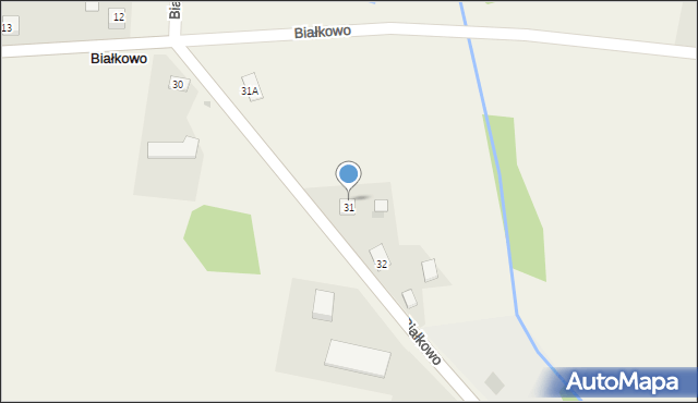Białkowo, Białkowo, 31B, mapa Białkowo