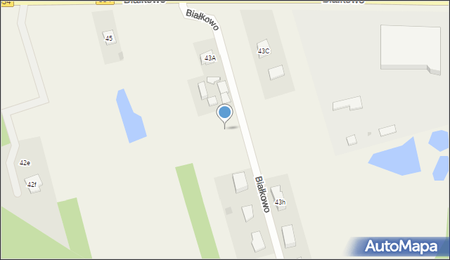 Białkowo, Białkowo, 43p, mapa Białkowo