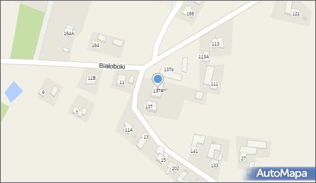 Białoboki, Białoboki, 137A, mapa Białoboki