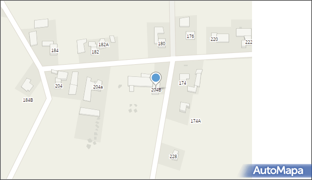 Białoboki, Białoboki, 204B, mapa Białoboki