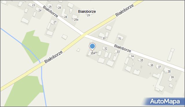 Białoborze, Białoborze, 30A, mapa Białoborze