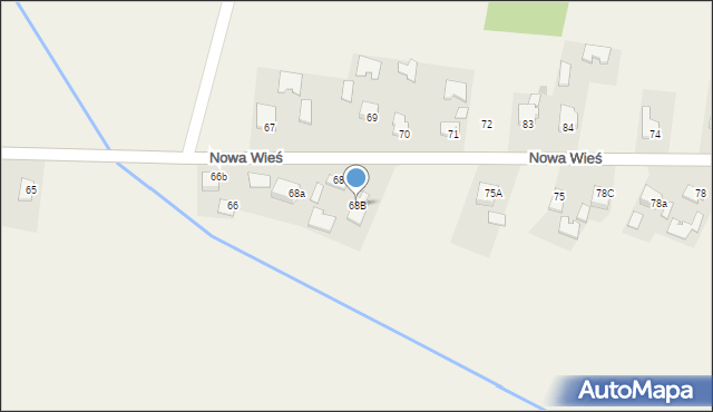 Białoborze, Białoborze, 68B, mapa Białoborze