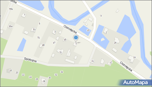 Białobrzeg Dalszy, Białobrzeg Dalszy, 1, mapa Białobrzeg Dalszy