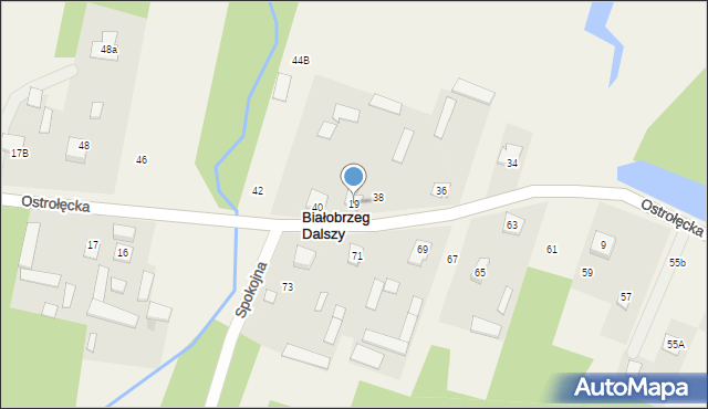 Białobrzeg Dalszy, Białobrzeg Dalszy, 19, mapa Białobrzeg Dalszy