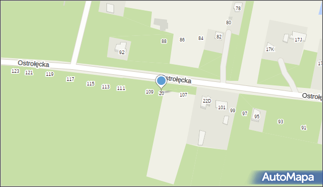 Białobrzeg Dalszy, Białobrzeg Dalszy, 20, mapa Białobrzeg Dalszy