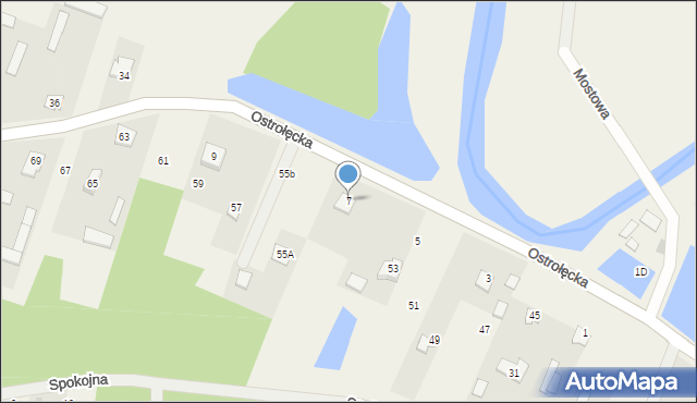 Białobrzeg Dalszy, Białobrzeg Dalszy, 7, mapa Białobrzeg Dalszy