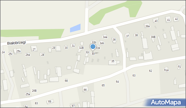 Białobrzegi, Białobrzegi, 33, mapa Białobrzegi