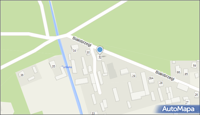 Białobrzegi, Białobrzegi, 31, mapa Białobrzegi