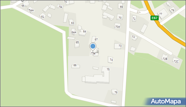 Białobrzegi, Białobrzegi, 73a, mapa Białobrzegi