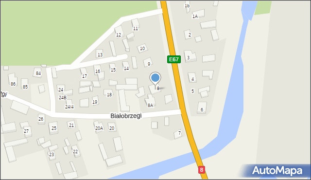 Białobrzegi, Białobrzegi, 87, mapa Białobrzegi