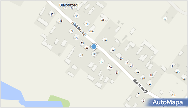 Białobrzegi, Białobrzegi, 19, mapa Białobrzegi