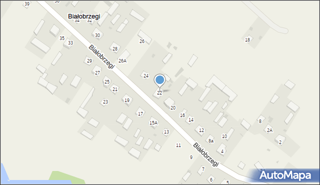 Białobrzegi, Białobrzegi, 22, mapa Białobrzegi