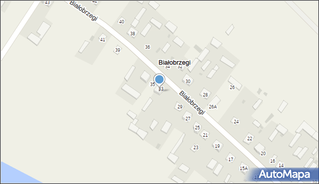 Białobrzegi, Białobrzegi, 33A, mapa Białobrzegi