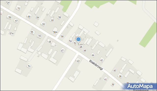 Białobrzegi, Białobrzegi, 50, mapa Białobrzegi