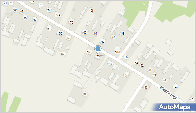 Białobrzegi, Białobrzegi, 53, mapa Białobrzegi