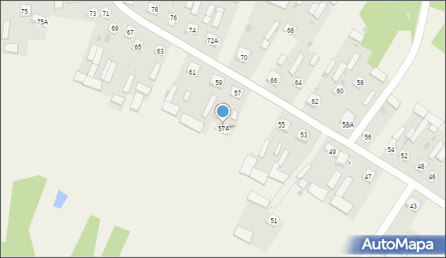 Białobrzegi, Białobrzegi, 57A, mapa Białobrzegi