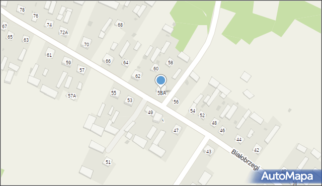 Białobrzegi, Białobrzegi, 58A, mapa Białobrzegi