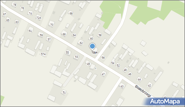 Białobrzegi, Białobrzegi, 58B, mapa Białobrzegi