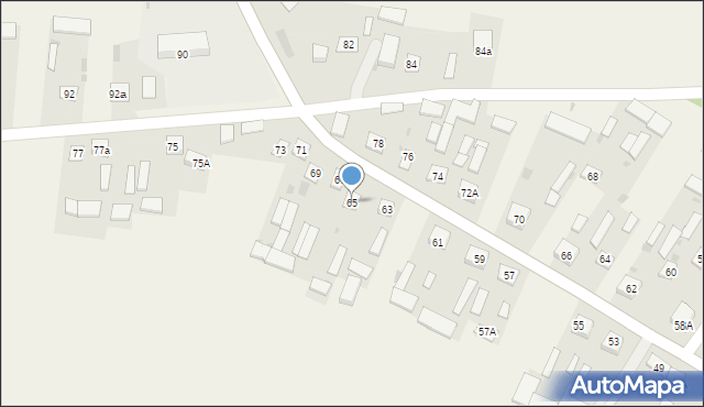 Białobrzegi, Białobrzegi, 65, mapa Białobrzegi