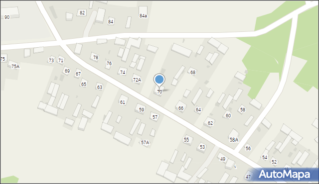 Białobrzegi, Białobrzegi, 70, mapa Białobrzegi