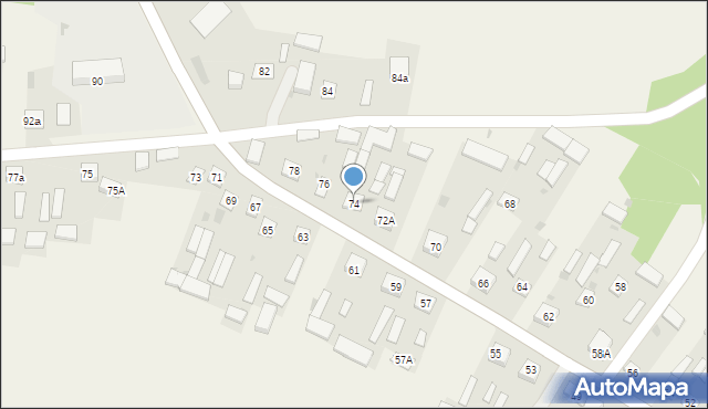 Białobrzegi, Białobrzegi, 74, mapa Białobrzegi