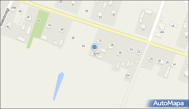Białobrzegi, Białobrzegi, 32, mapa Białobrzegi