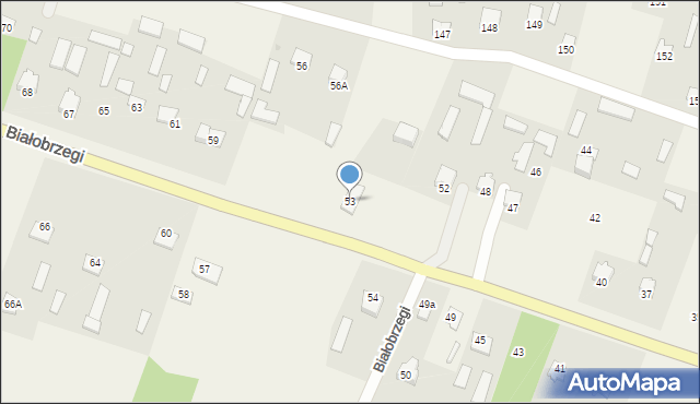 Białobrzegi, Białobrzegi, 53, mapa Białobrzegi