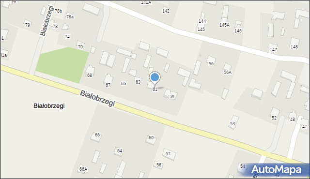 Białobrzegi, Białobrzegi, 61, mapa Białobrzegi