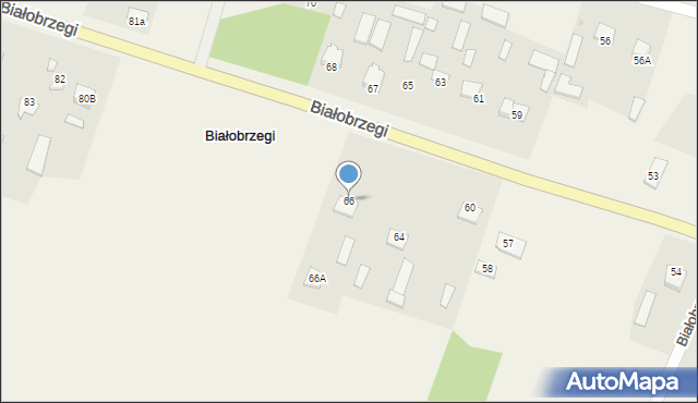 Białobrzegi, Białobrzegi, 66, mapa Białobrzegi