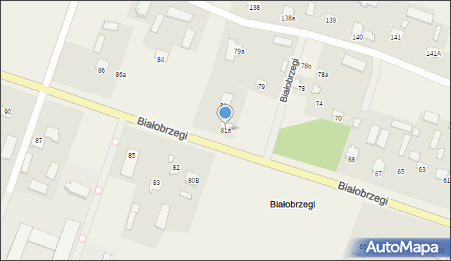 Białobrzegi, Białobrzegi, 81a, mapa Białobrzegi