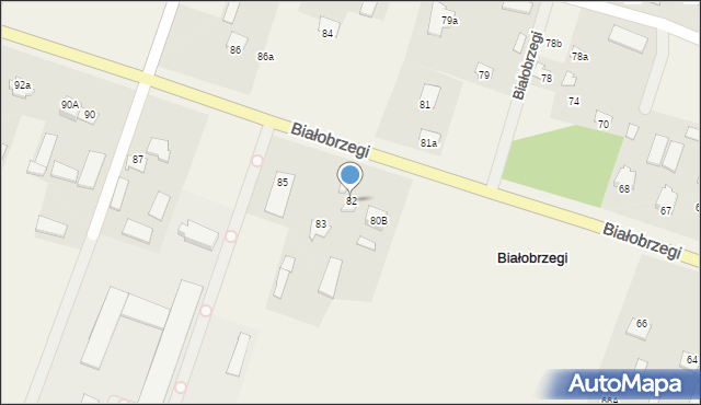 Białobrzegi, Białobrzegi, 82, mapa Białobrzegi