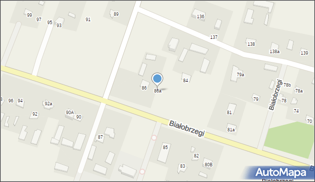 Białobrzegi, Białobrzegi, 86a, mapa Białobrzegi