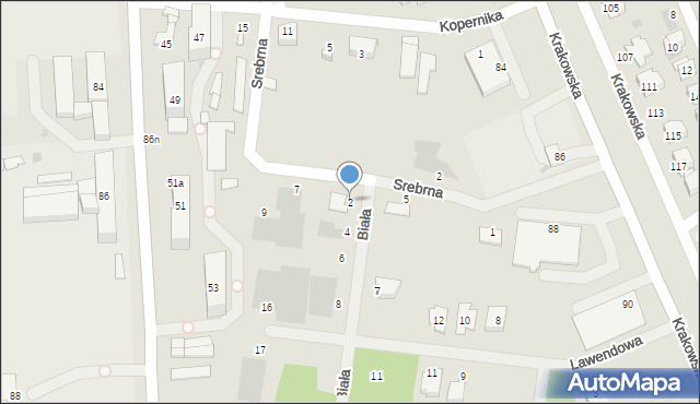 Białobrzegi, Biała, 2, mapa Białobrzegi