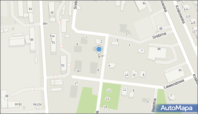 Białobrzegi, Biała, 6, mapa Białobrzegi