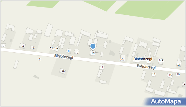 Białobrzegi, Białobrzegi, 10, mapa Białobrzegi