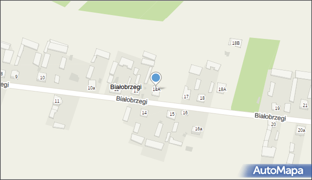Białobrzegi, Białobrzegi, 14A, mapa Białobrzegi