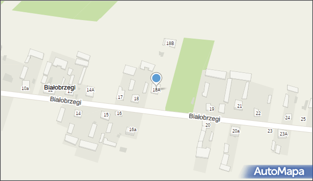 Białobrzegi, Białobrzegi, 18A, mapa Białobrzegi