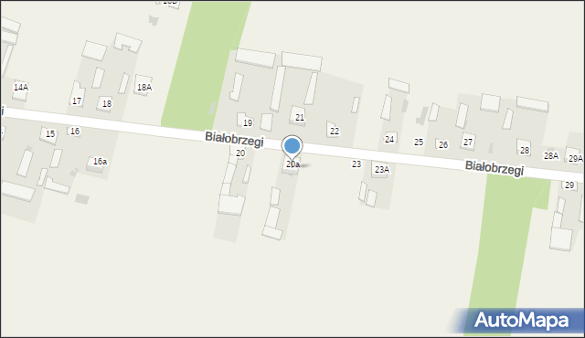 Białobrzegi, Białobrzegi, 21A, mapa Białobrzegi