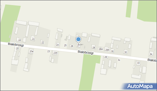 Białobrzegi, Białobrzegi, 27, mapa Białobrzegi
