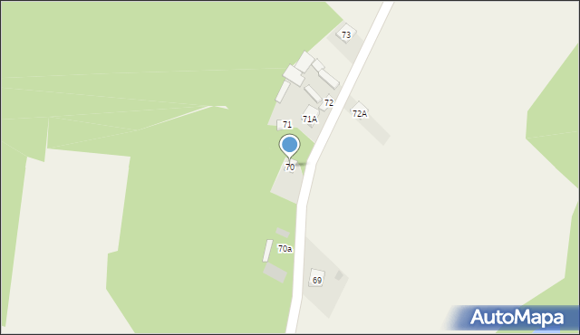 Białobrzegi, Białobrzegi, 70, mapa Białobrzegi