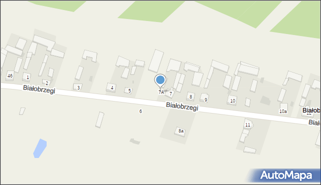 Białobrzegi, Białobrzegi, 7A, mapa Białobrzegi