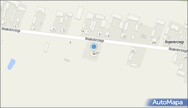 Białobrzegi, Białobrzegi, 8a, mapa Białobrzegi