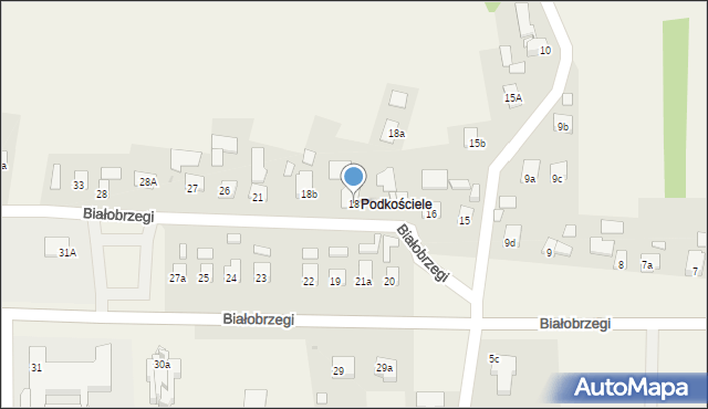 Białobrzegi, Białobrzegi, 18, mapa Białobrzegi