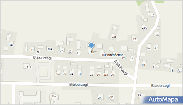 Białobrzegi, Białobrzegi, 18b, mapa Białobrzegi