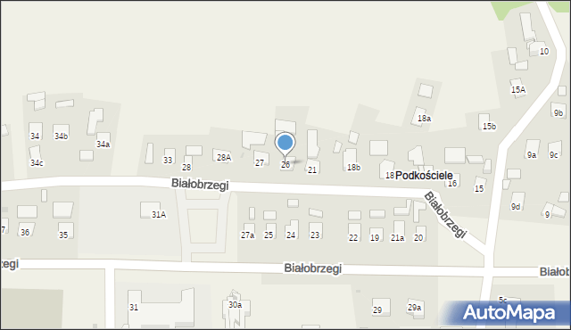 Białobrzegi, Białobrzegi, 26, mapa Białobrzegi