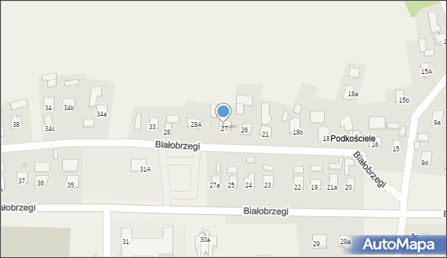 Białobrzegi, Białobrzegi, 27, mapa Białobrzegi