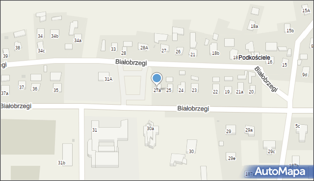 Białobrzegi, Białobrzegi, 27a, mapa Białobrzegi