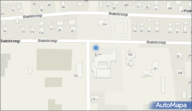 Białobrzegi, Białobrzegi, 31, mapa Białobrzegi