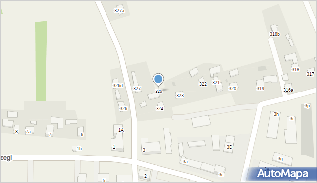 Białobrzegi, Białobrzegi, 325, mapa Białobrzegi
